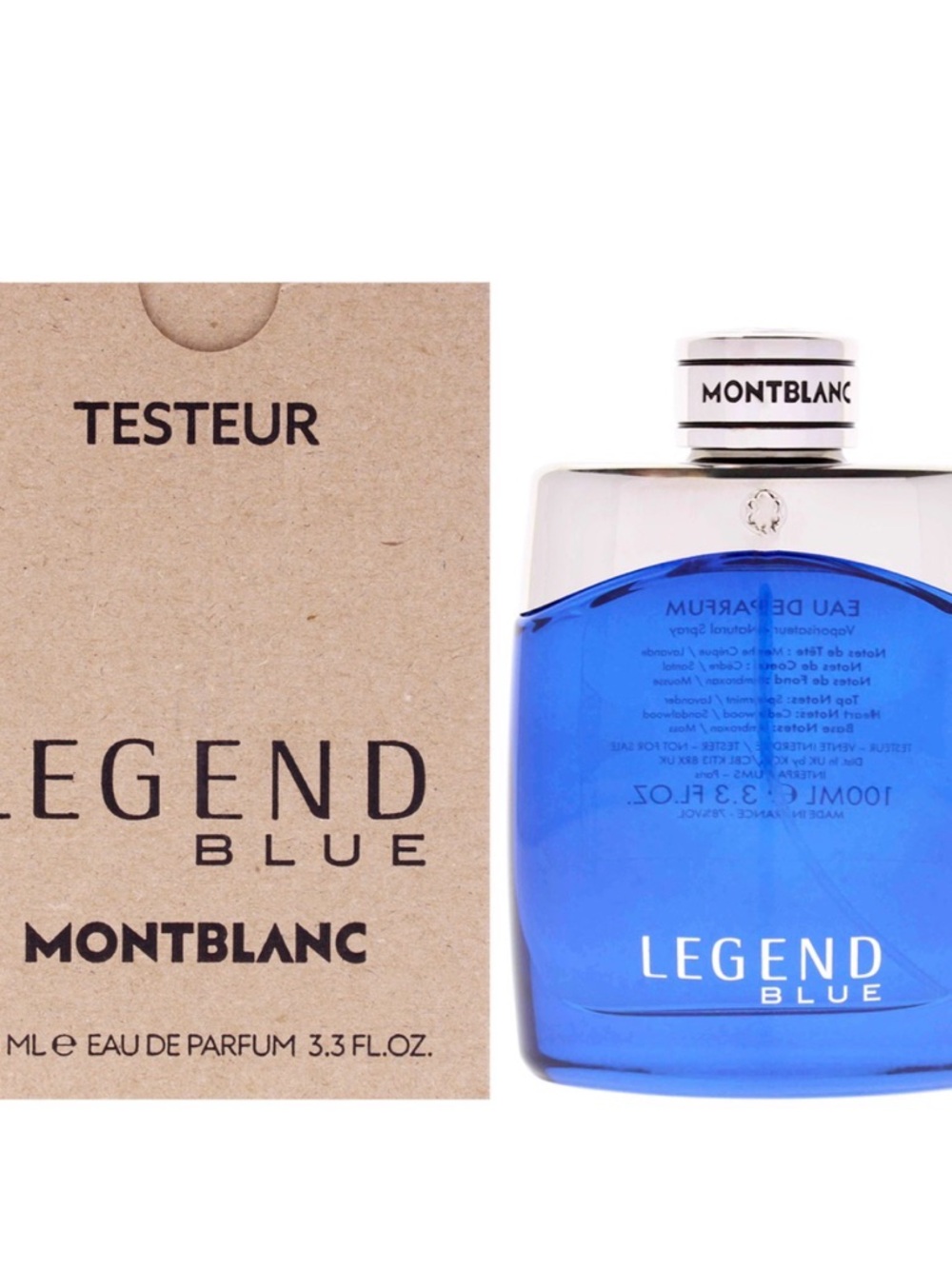 Legend Blue by Mont Blanc for Men - 3.3 oz EDP Spray (Tester)